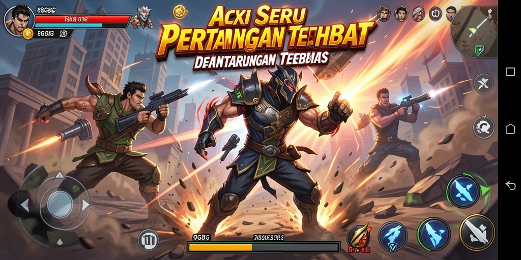 Tangkapan layar menunjukkan aksi seru dalam pertempuran 8G8G.
