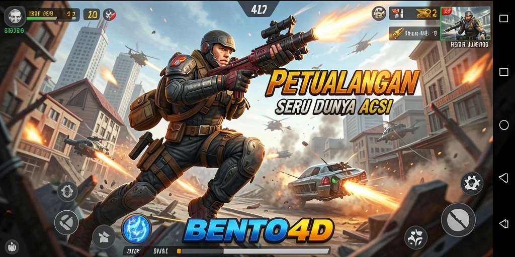 Screenshot menampilkan aksi seru dalam gameplay BENTO4D.