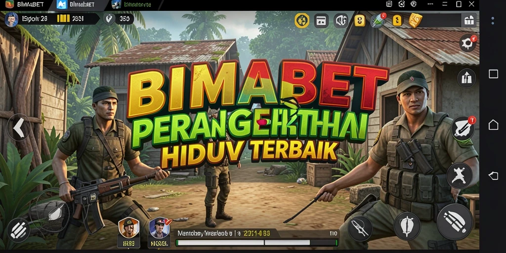 Menampilkan aksi intens gameplay Battle Royale.