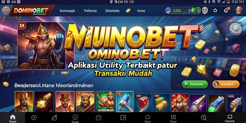 Screenshot utama DOMINOBET menampilkan antarmuka transaksi yang ramah pengguna.