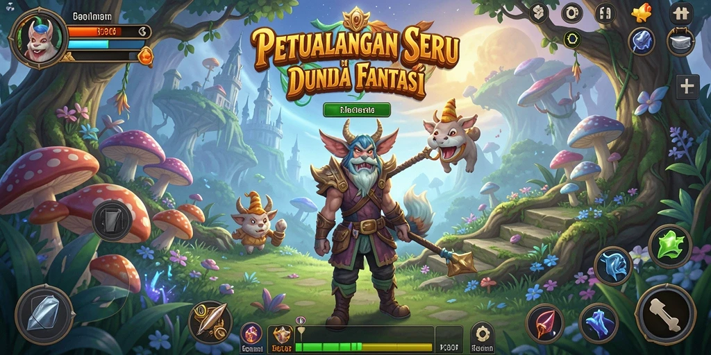 Menampilkan gameplay seru dalam dunia petualangan F08.