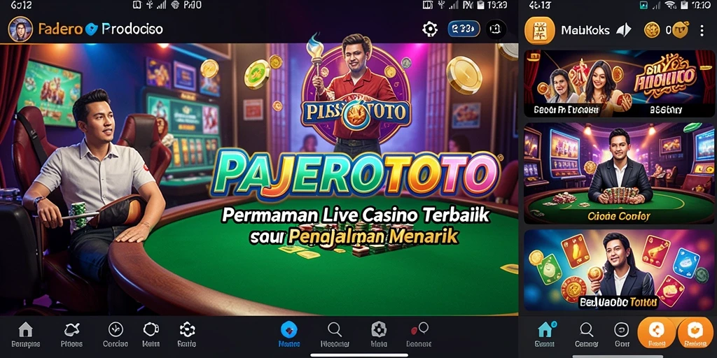 Tampilan gameplay Live Casino PAJEROTOTO dengan dealer profesional.